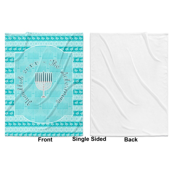 Hanukkah Baby Blanket (Single Sided - Printed Front, White Back)
