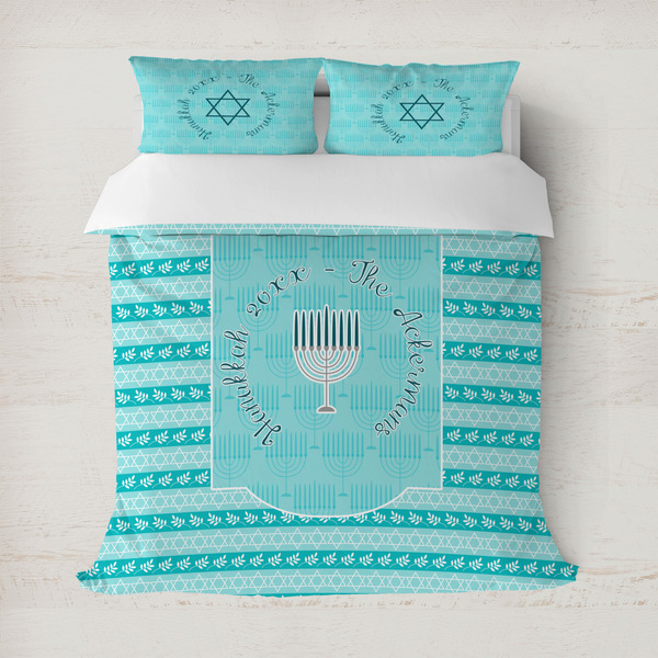 Custom Hanukkah Duvet Cover Set - Full / Queen (Personalized)