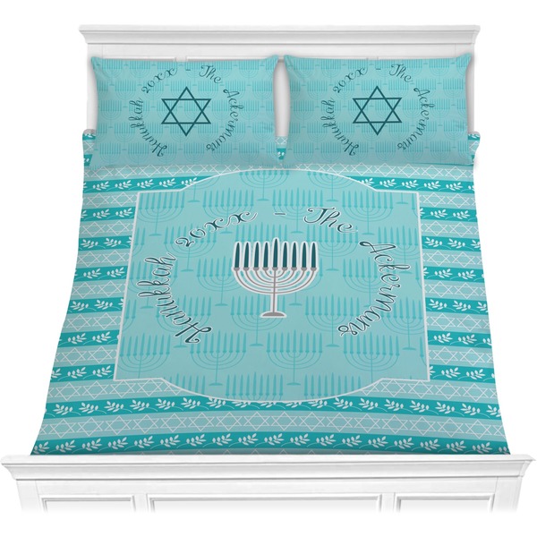 Custom Hanukkah Comforter Set - Full / Queen (Personalized)