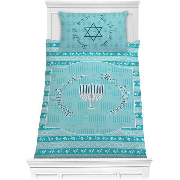 Custom Hanukkah Comforter Set - Twin XL (Personalized)