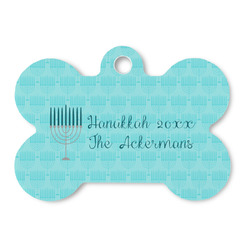 Hanukkah Bone Shaped Dog ID Tag (Personalized)