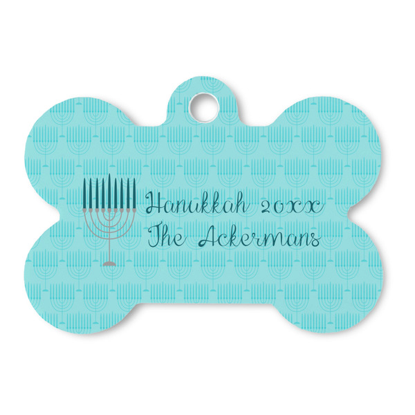 Custom Hanukkah Bone Shaped Dog ID Tag (Personalized)