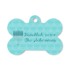 Hanukkah Bone Shaped Dog ID Tag - Small (Personalized)