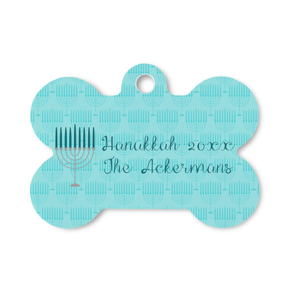 Custom Hanukkah Bone Shaped Dog ID Tag - Small (Personalized)