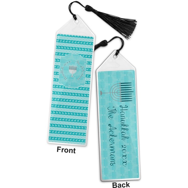 Hanukkah Bookmark with tassel - Front and Back