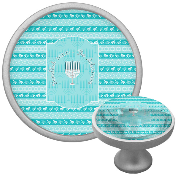 Hanukkah Cabinet Knob - Nickel - Multi Angle