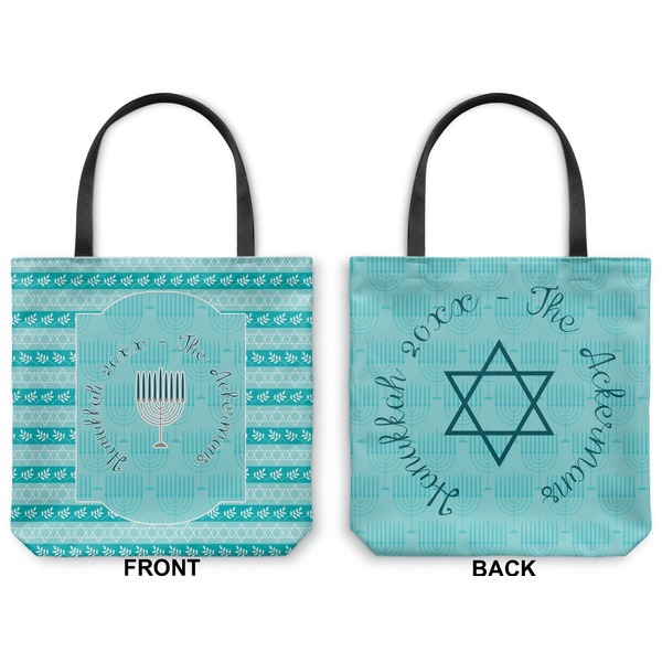 Hanukkah Canvas Tote - Front and Back