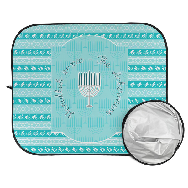 Hanukkah Car Sun Shades - FOLDED & UNFOLDED