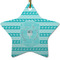 Hanukkah Star Ceramic Ornament w/ Name or Text
