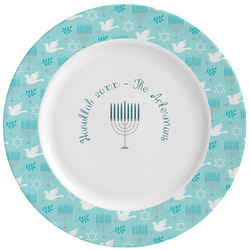 Hanukkah Ceramic Dinner Plates (Set of 4) (Personalized)