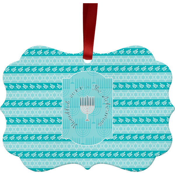Hanukkah Christmas Ornament (Front View)