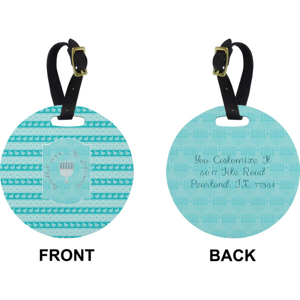 Hanukkah Circle Luggage Tag (Front + Back)