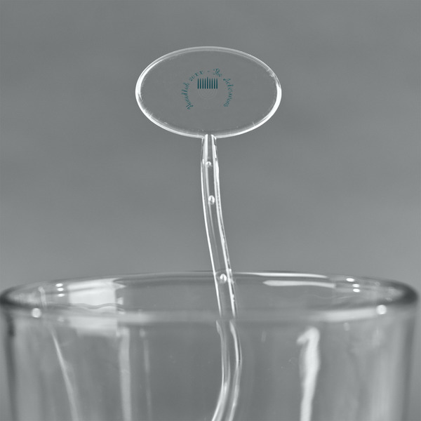 Hanukkah Clear Plastic 7" Stir Stick - Oval - Main