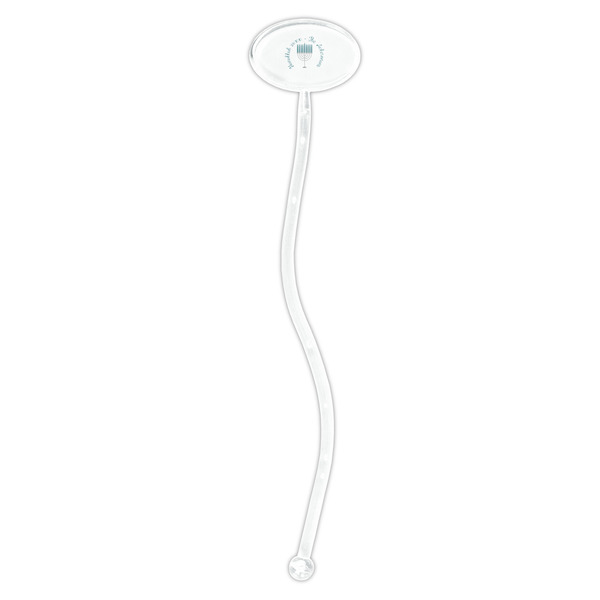 Hanukkah Clear Plastic 7" Stir Stick - Oval - Single Stick