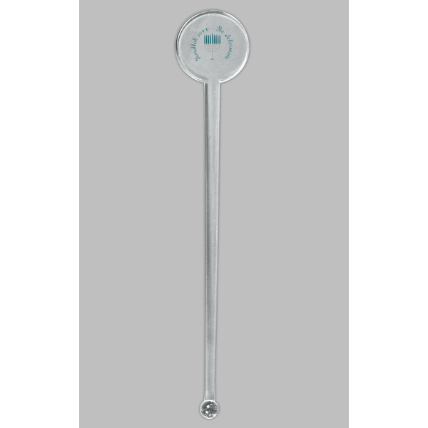 Hanukkah Clear Plastic 7" Stir Stick - Round - Single Stick