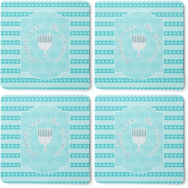 Hanukkah Coaster Rubber Back - Apvl