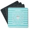 Hanukkah Square Rubber Backed Coasters - Set of 4 (Personalized)