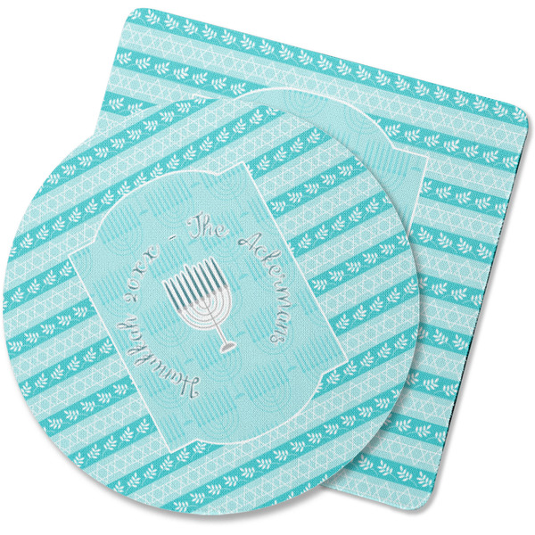 Custom Hanukkah Rubber Backed Coaster (Personalized)