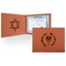 Hanukkah Cognac Leatherette Diploma / Certificate Holders - Front and Inside - Main