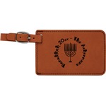 Hanukkah Leatherette Luggage Tag (Personalized)