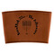 Hanukkah Cognac Leatherette Mug Sleeve - Flat