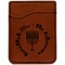 Hanukkah Cognac Leatherette Phone Wallet close up