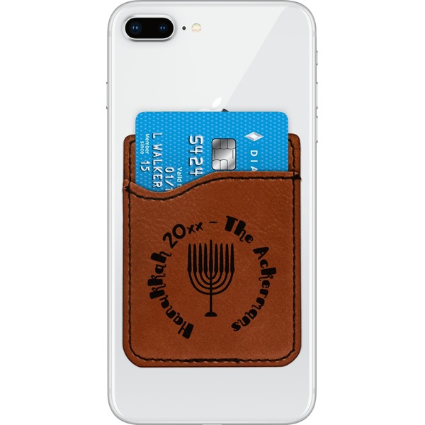 Custom Hanukkah Leatherette Phone Wallet (Personalized)