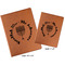 Hanukkah Cognac Leatherette Portfolios with Notepads - Compare Sizes
