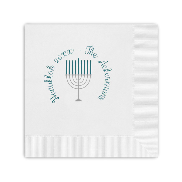 Custom Hanukkah Coined Cocktail Napkins (Personalized)