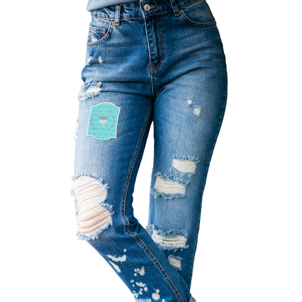 Hanukkah Custom Shape Iron On Patches - L - single APPROVAL