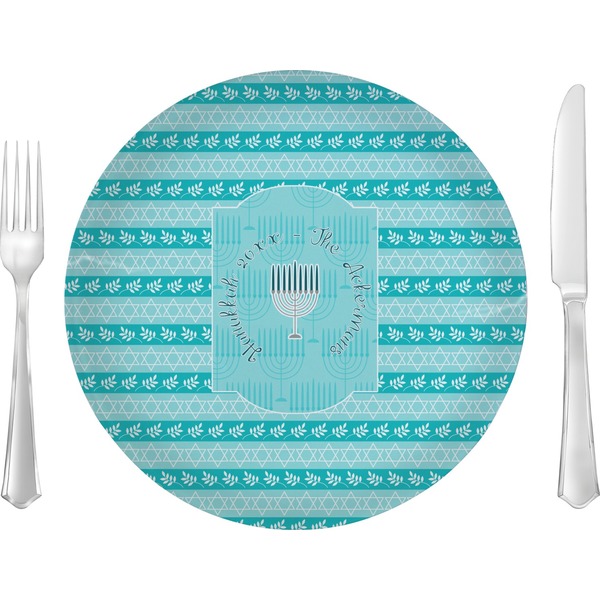 Custom Hanukkah 10" Glass Lunch / Dinner Plates - Single or Set (Personalized)
