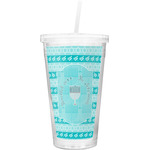 Hanukkah Double Wall Tumbler with Straw (Personalized)
