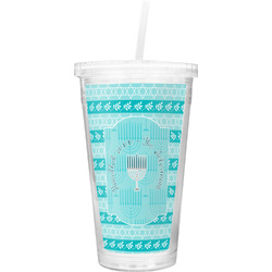 Hanukkah Double Wall Tumbler with Straw (Personalized)