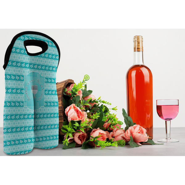 Hanukkah Double Wine Tote - LIFESTYLE (new)
