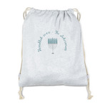 Hanukkah Drawstring Backpack - Sweatshirt Fleece - Double Sided (Personalized)