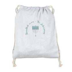 Hanukkah Drawstring Backpack - Sweatshirt Fleece - Double Sided (Personalized)