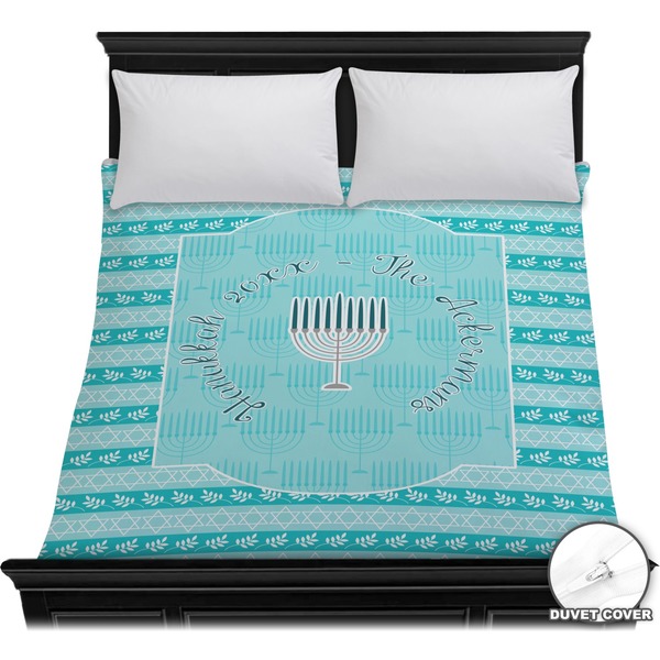 Custom Hanukkah Duvet Cover - Full / Queen (Personalized)