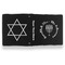 Hanukkah Leather Binder - 1" - Black- Back Spine Front View