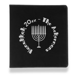 Hanukkah Leather Binder - 1" - Black (Personalized)