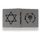 Hanukkah Leather Binder - 1" - Grey - Back Spine Front View