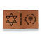 Hanukkah Leather Binder - 1" - Rawhide - Back Spine Front View