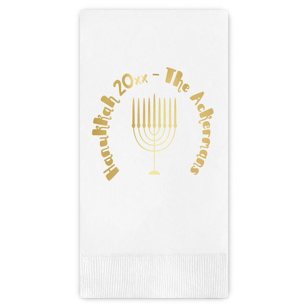 Custom Hanukkah Guest Napkins - Foil Stamped (Personalized)
