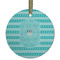 Hanukkah Flat Glass Ornament - Round w/ Name or Text