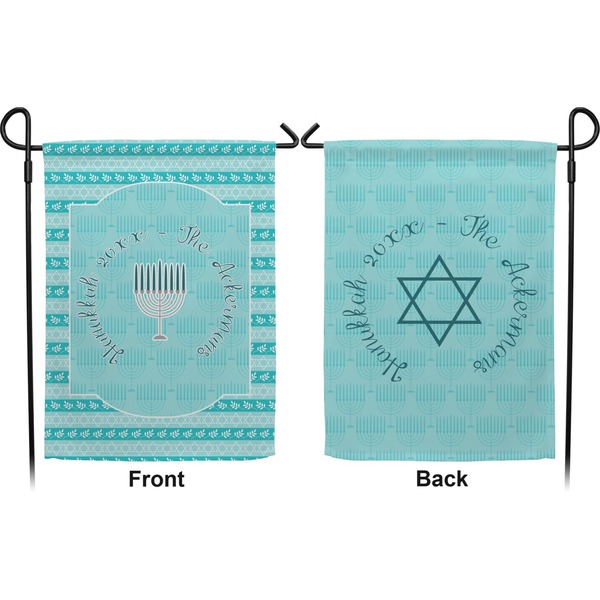 Hanukkah Garden Flag - Double Sided Front and Back