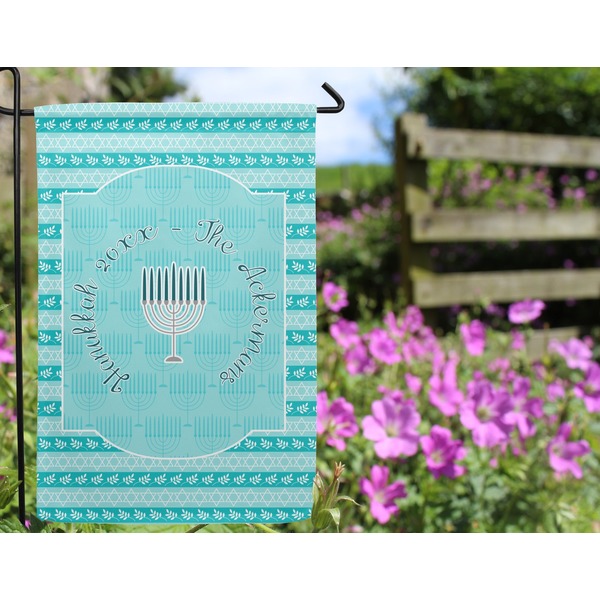 Hanukkah Garden Flag - Outside In Flowers