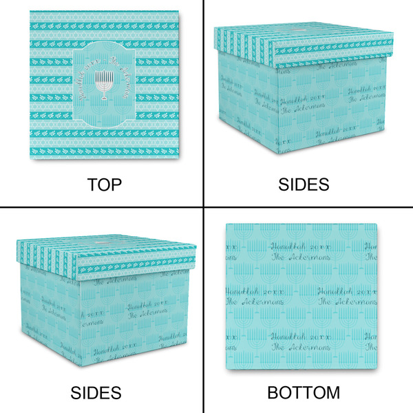 Hanukkah Gift Boxes with Lid - Canvas Wrapped - Small - Approval