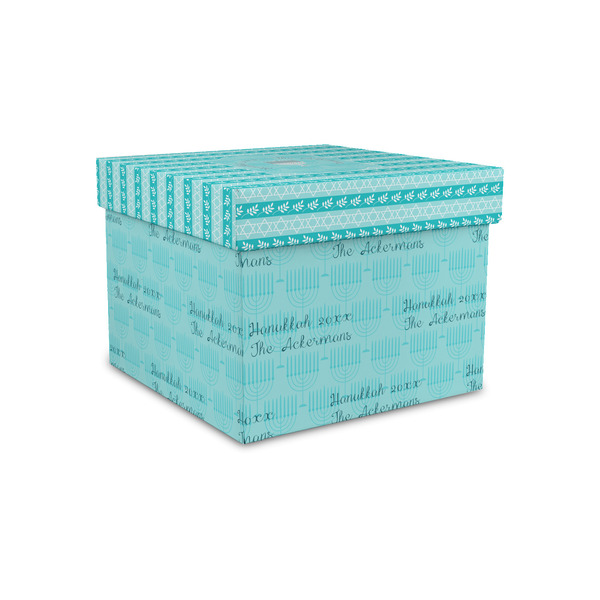 Custom Hanukkah Gift Box with Lid - Canvas Wrapped - Small (Personalized)