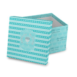 Hanukkah Gift Box with Lid - Canvas Wrapped (Personalized)