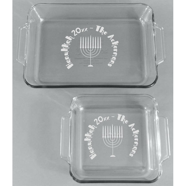 Hanukkah Glass Baking Dish Set - FRONT