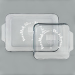 Hanukkah Set of Glass Baking & Cake Dish - 13in x 9in & 8in x 8in (Personalized)